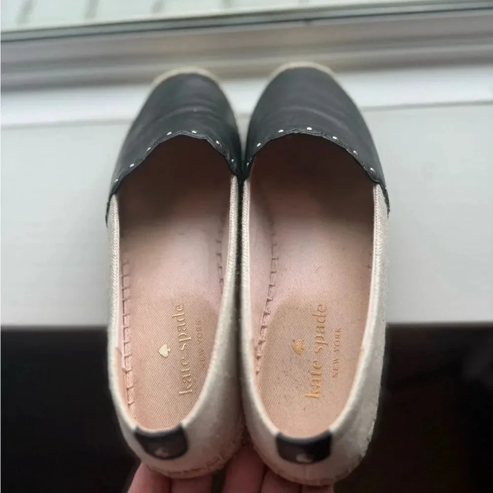 Kate Spade women’s Gardenia Espadrilles Natural + Black - Picture 5 of 9